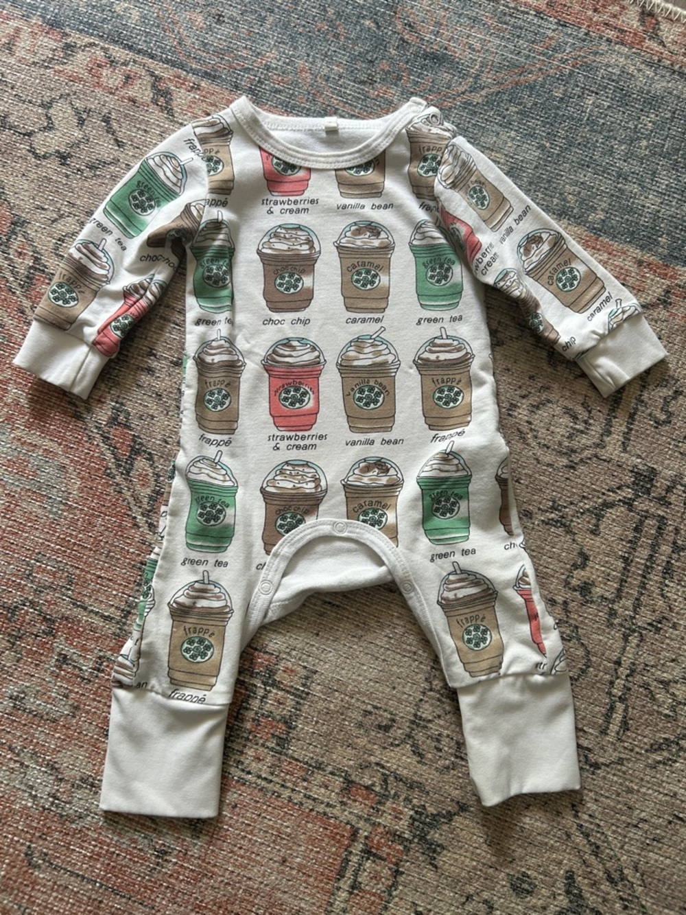 Baby coffee footless sleeper